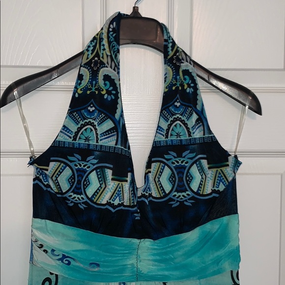 Halter Turquoise&Navy Maxi Large - Picture 2 of 8